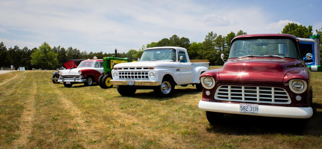 Several vehicles